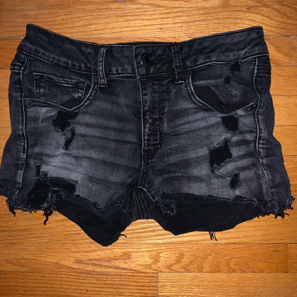 Black Jean shorts